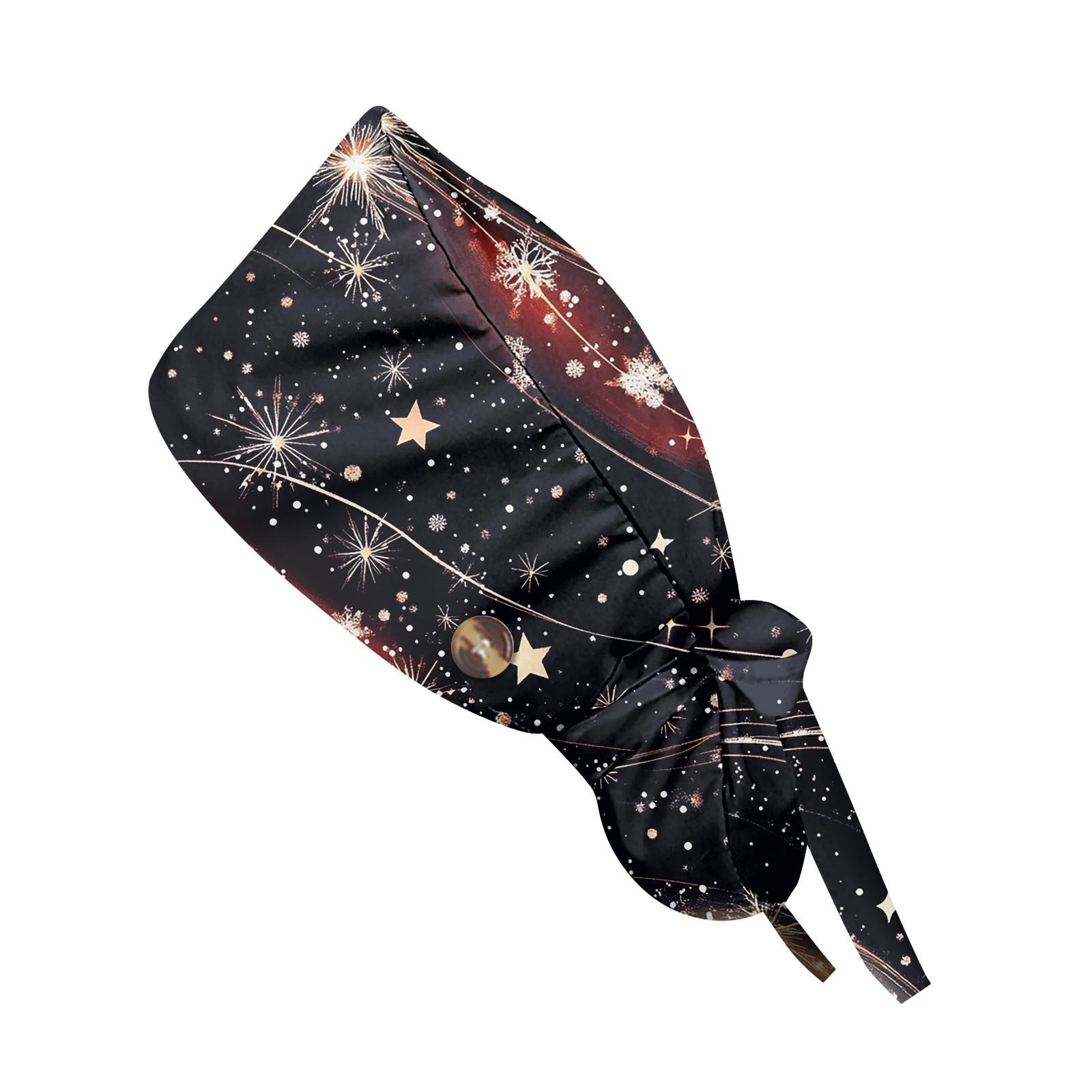 

Модная рождественская рабочая кепка с принтом, повседневная женская кепка с хвостиком, кепка с повязкой, кепка Baotou One Size чёрный