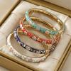 Pfingstrosen-Blumen-Vintage-Cloisonné-Armreif Traditionelles Damen-Handarmband Geschenke für Frauen Mädchen