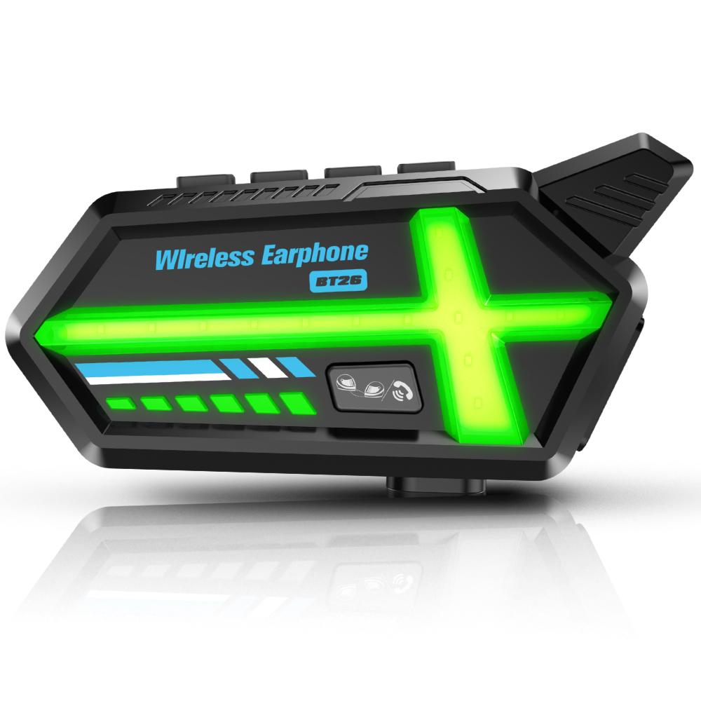 1/2Pcs Bluetooth Motorcycle Helmet Intercom 800M Wireless Intercomunicador 1000Mah Strong Magnetic Attraction With Ambient Light