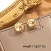 A Pair of Cool and Minimalist Golden Round Ball Earrings, Simple and Stylish, Versatile and Cute, Suitable for Daily Wear By Ladies.