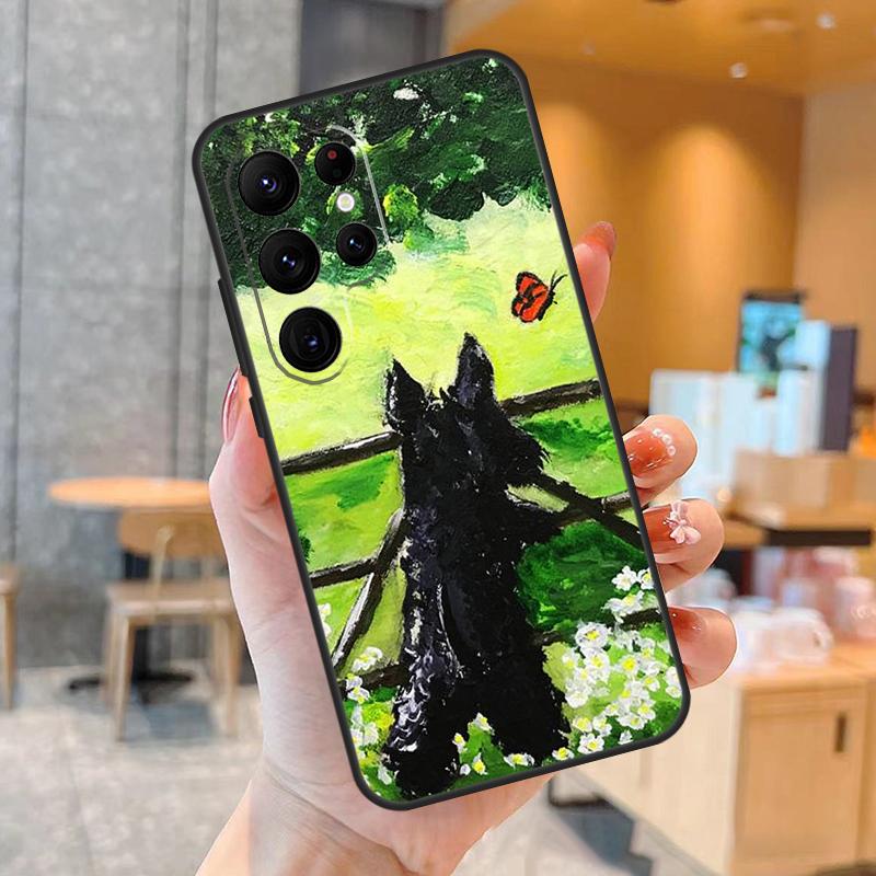 Cute Scottish Terrier Dog Phone Case For Samsung Galaxy S25 S24 S23 S22 S20 S21 Ultra S9 S10 Plus S25 FE Back Cover