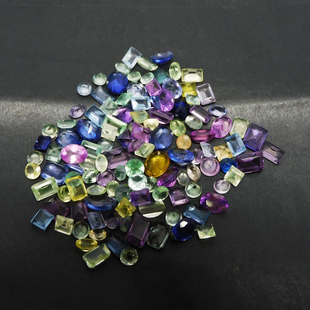 Natural 12 Pcs Sapphire Mix Color Earring Loose Gemstone Mix Shape Lot