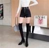2024 Women's High-Waisted Black Shorts - New Niche Design, Zipper, Casual, Versatile, Korean Style Hot Pants