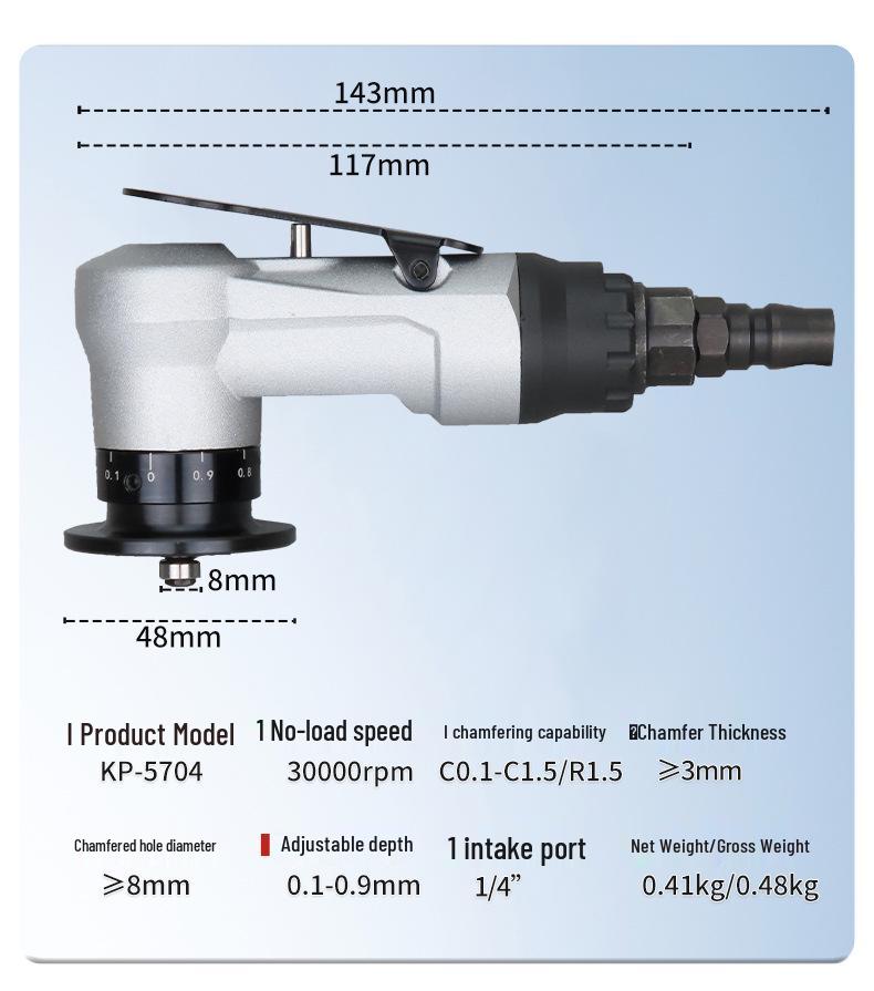 Utensile Pneumatico per Smussatura e Sbavatura Gaobao Mini 45°
