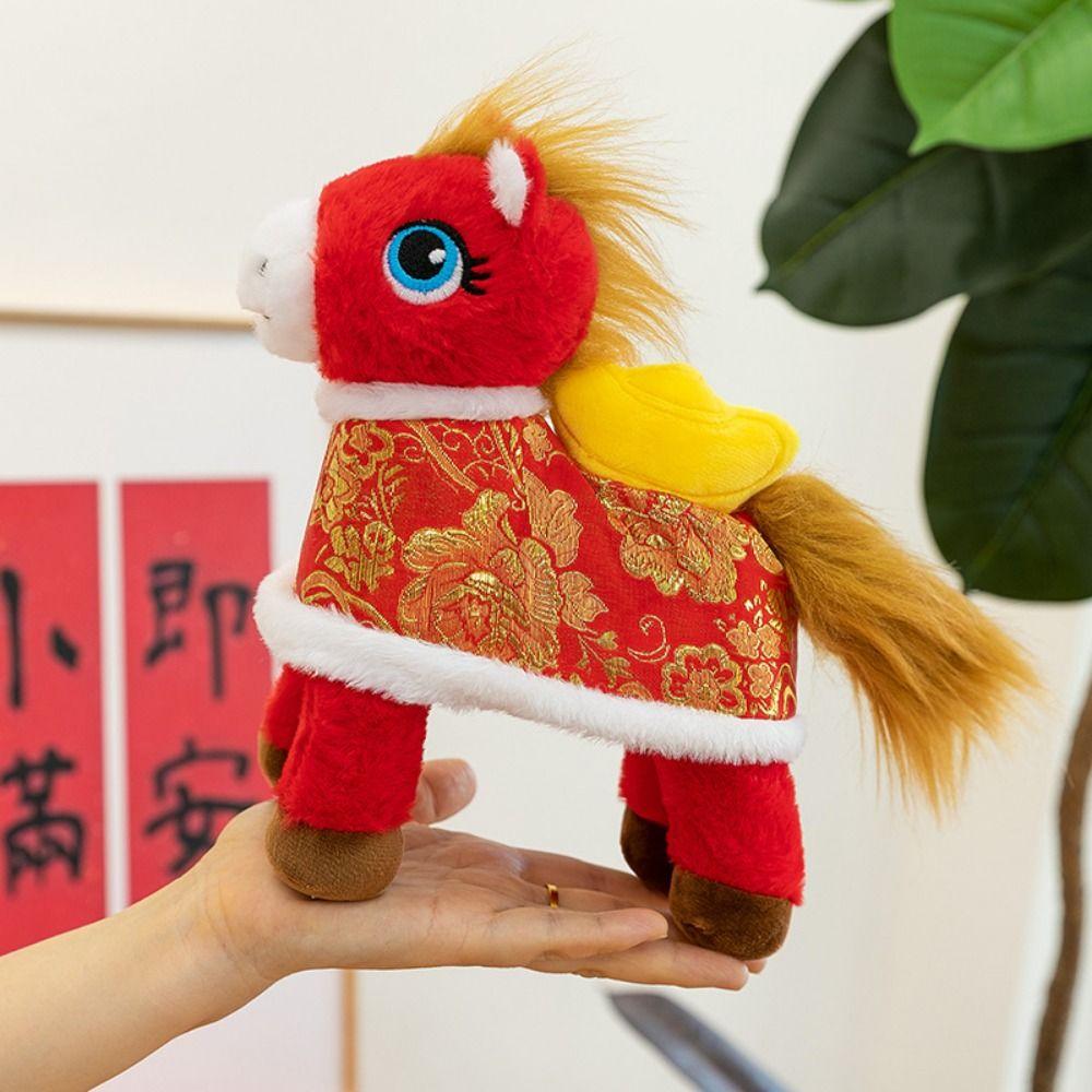 Letter Print Zodiac Horse Figurine 2026 Horse Year Pony Animal Toys  Chinese New Year