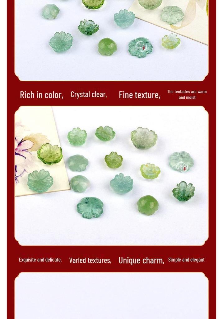 Tourmaline Candy Colored Beads: Small Flower Petals for DIY Crystal Bracelets.