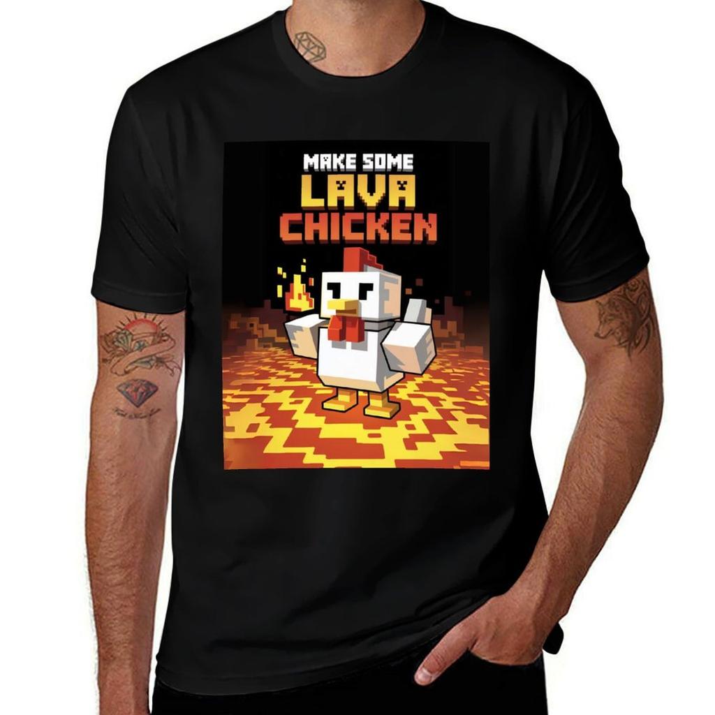 Make Some Lava Chicken TShirt Soft Casual Short Sleeve Cotton Tee