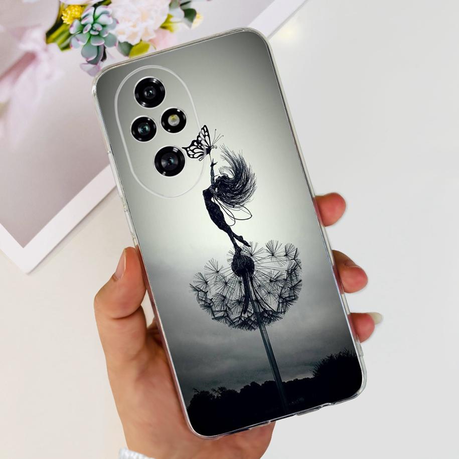 

For Honor 200 Pro 5G Case New Fashion Tulip Flower Clear Soft Silicone Phone Case For Huawei Honor 200 Coque Honor200 Pro Bumper Honor 200