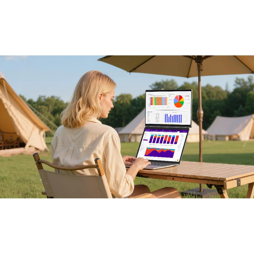 UPERFECT Metal Magnetic Bracket VESA 2 IN 1 Stand Max Support 19" Portable Monitor with Adjustment Holder For 7"-19" Dispalys
