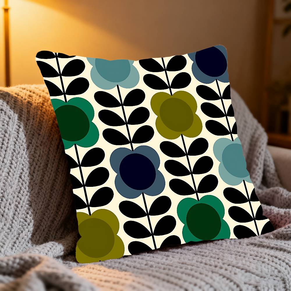 O-Orla Kiely Flower Pillow Case Cushion Cover Polyester Pillowcase Decorative Sofa Cushion Pillowcase Home Decor