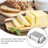 D5 Stainless Steel 1PC Butter Dish with Lid Double Covered Butter Tray Butter Dish Convenient Butter Tray for Kitchen Dinnerware