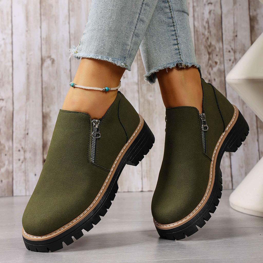 Women Boots  New Plus Size Platform Shoes Side Zipper Short Shoes Thick Sole Ankle Boots Fashion Comfortable Boots for Women