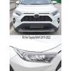 Car Accessories Fit for Toyota RAV4 2019 2020 2021 2022 Headlight Lamps Cover Trim Bezel (Glossy Chrome Style) ABS 2 PCS