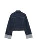 Women Fashion With Pockets Denim Blue Single Breasted Jackets Vintage Lapel Neck Long Sleeves Female Chic Lady Outfits