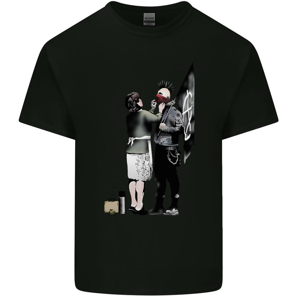 Anarchy Banksy Punk Mum Mens Cotton T-Shirt Unisex T-Shirt S