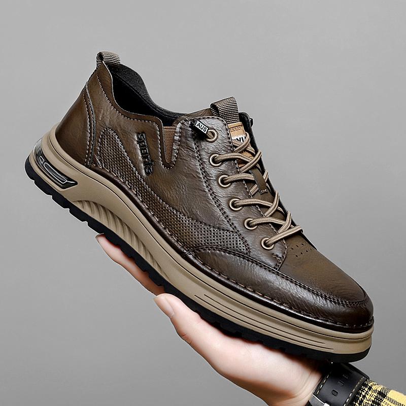 Поступление Мужские брендовые туфли-оксфорды на мягкой подошве со шнуровкой Повседневная — фото 4