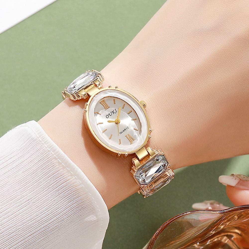 Diamond Studded Watch Strap Quartz Watches Rhinestone Women Wristwatch Wrist Decoration Women Girl