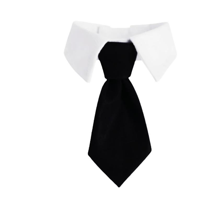 Adjustable Black White Bow Tie Collar for Small Dogs Cats Machine Washable Pet Formal Neckwear