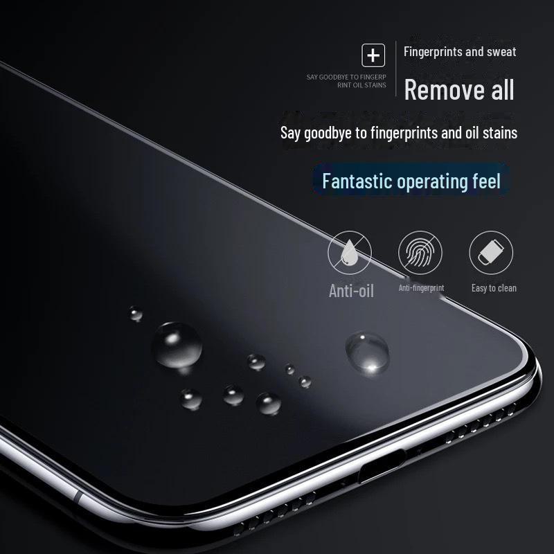"Frosted Tempered Glass Screen Protector for iPhone 15 Pro - Purple Light, Anti-Fingerprint"