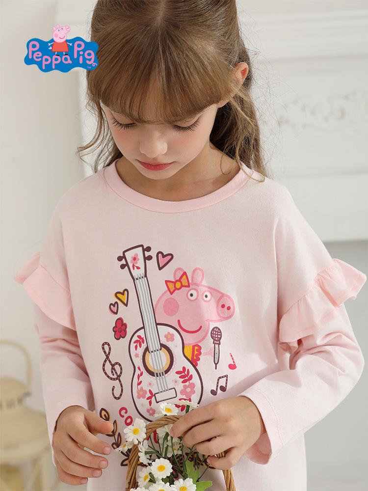 Dívčí tričko s dlouhým rukávem Peppa Pig - Stylový princeznovský design na jaro/podzim