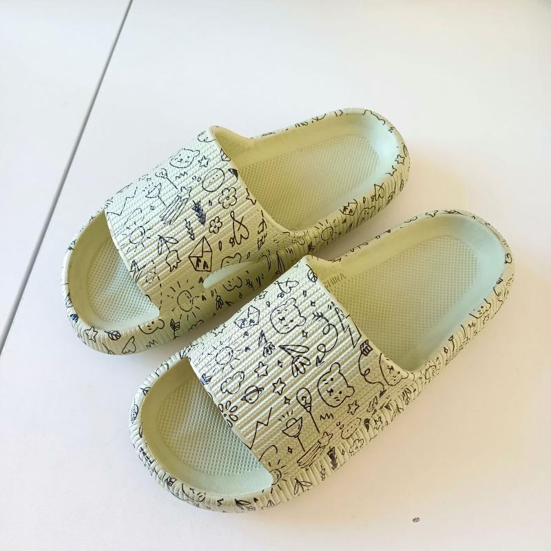 Men's new thick-soled slippers women's summer indoor pink bathroom couple cool slippers men's height increase