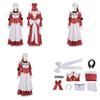 Cute And Sweet Red Mia Cosplay Maid Outfit For Night Of The Dead Theme In Multiple Sizes