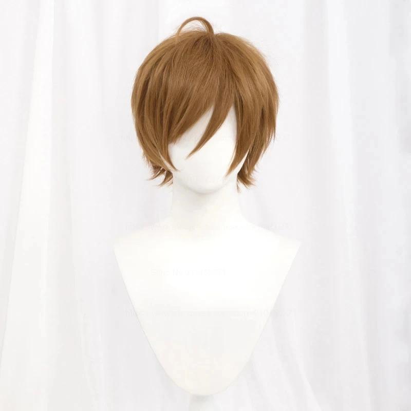 Synthetic Short Straight Cosplay Wig White Green Purple Brown Black Blue Gray Orange Red Fluffy Heat Resistant Hair Anime Wigs