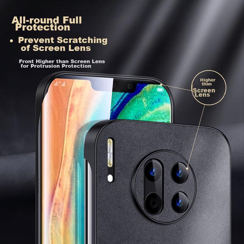 Huawei Mate30 Pro Phone Case, Mate30e Pro Protective Cover, Shockproof Lens Full Protection Soft, Simple Luxury Silicone Outer Casen, Black