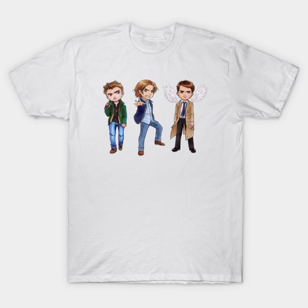 Men Black Print T-shirt Supernatural No-Cut Transfer Paper Print Cotton Tshirt