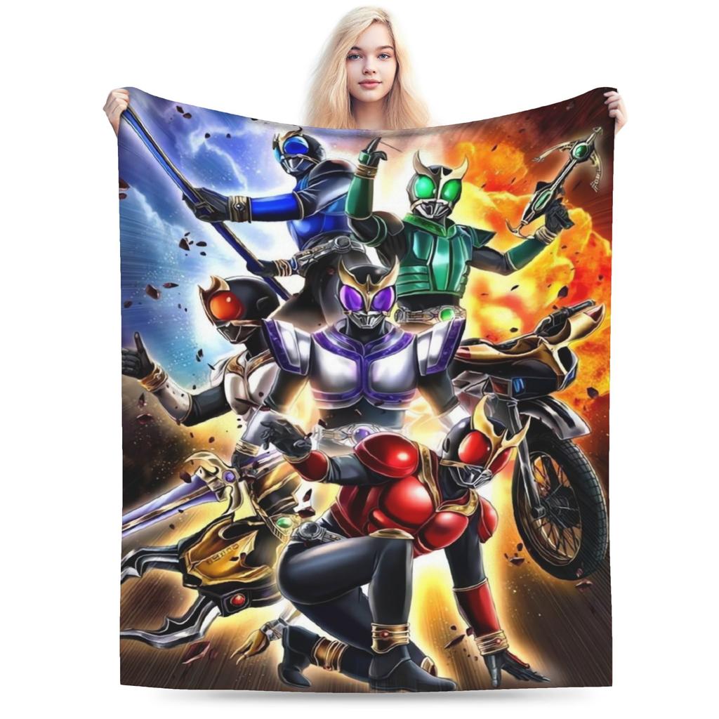 Kamen Rider Blanket Warm Novelty Plush Throw Blanket For Child Outdoor Flannel Bedspread Bed Cover