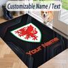 Custom Text Printed Rug Wales Rugby Non Slip Floor Carpet For Home Room Decor