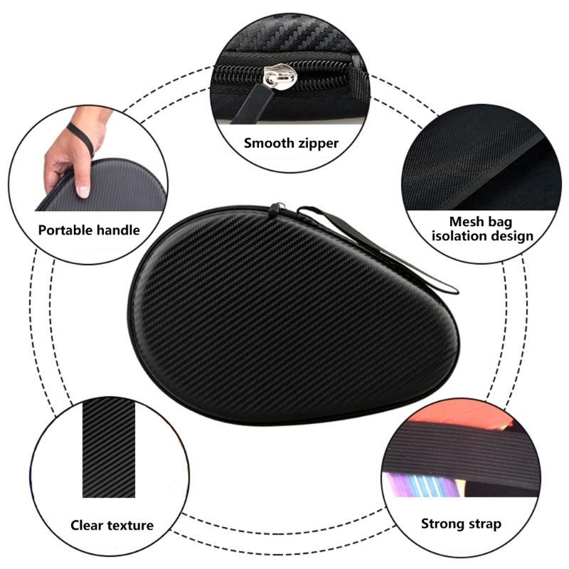 Zippers Closure Table Tennis Racket Storage Bag Table Tennis Paddles Protective Bag Pingpong Paddles Cover Storage Case