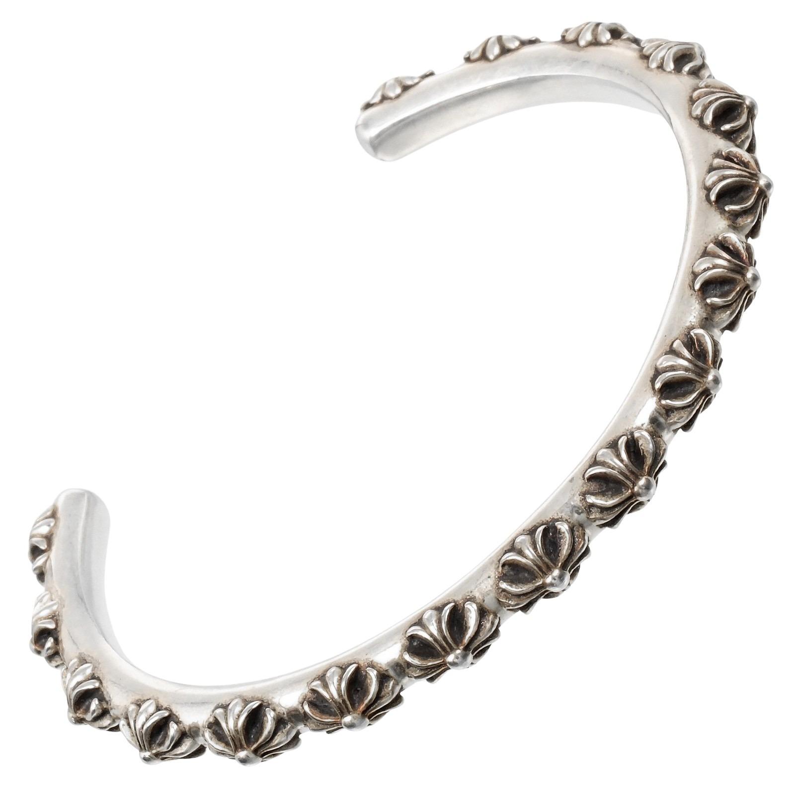 

CHROME HEARTS Cross band Bracelet Silver925 32.2g unisex Used