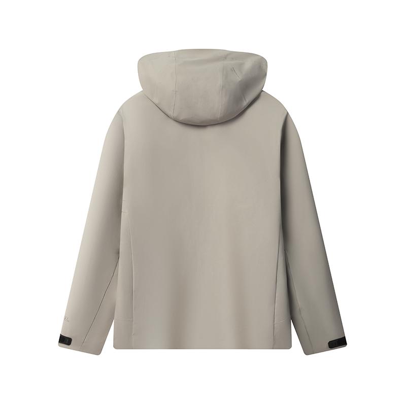 FILA Blue Fashion Trend Classic Versatile Woven Hooded Jacket Men jackets Moon-Gray F11M542711FGY