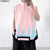 INCERUN Summer Oversized Men Sleeveless Print Casual Loose Tank Tops Vest