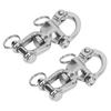 2PCS Snap Shackle 316 Stainless Steel Quick Release High Strength Universal for Sailboat Rigging 87mm