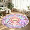Animales salvajes (383) Alfombra de Terciopelo Redonda con Cristales Personalizada con Nombre y Texto Felpudo Personalizado Decoración del Hogar Alfombra de Cristal Antideslizante