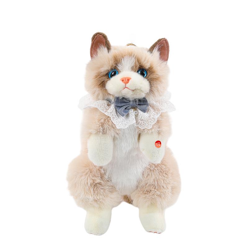 Cute Ragdoll Kitten Plush Backpack Toy for Girls and Kids