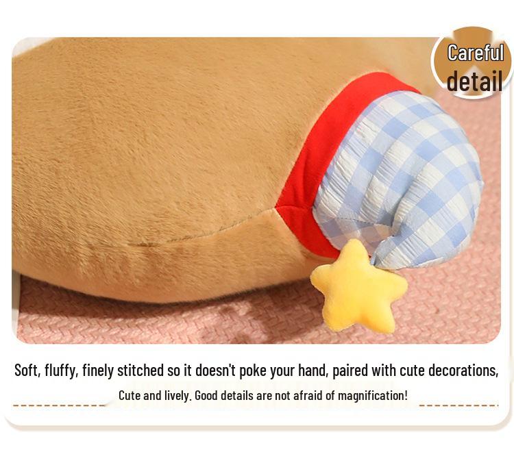 Seal Fishbone Plush Pillow - Cute Bedtime Companion for Boys & Girls