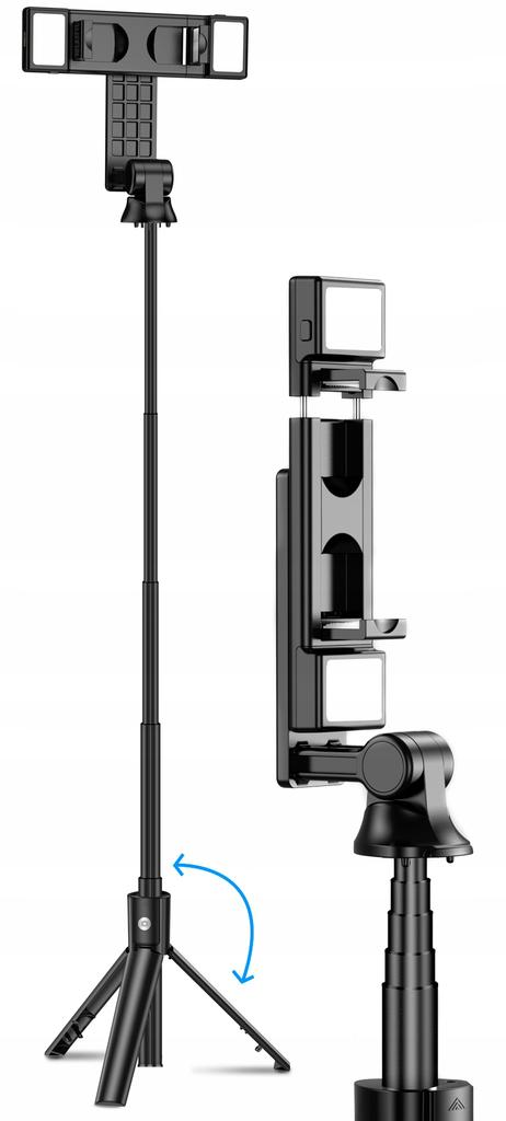 Selfie Stick Tripod Remote Control Bluetooth LED