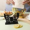 Tissue Dispenser Butterfly-shaped Napkin Holder Metal Hollow Napkin Rack for Kitchen Counter Top Dining Table Home Decoration