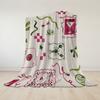 Chic Lifestyle Motifs Flannel Blanket Warm Soft Halloween Christmas Couch Warm Cozy Decorative Decor Gift For All Season