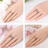 Clover Adjustable Ring 925 Silver Rotating Cherry Blossom Flower Open Rings For Women Wedding Jewelry Gift