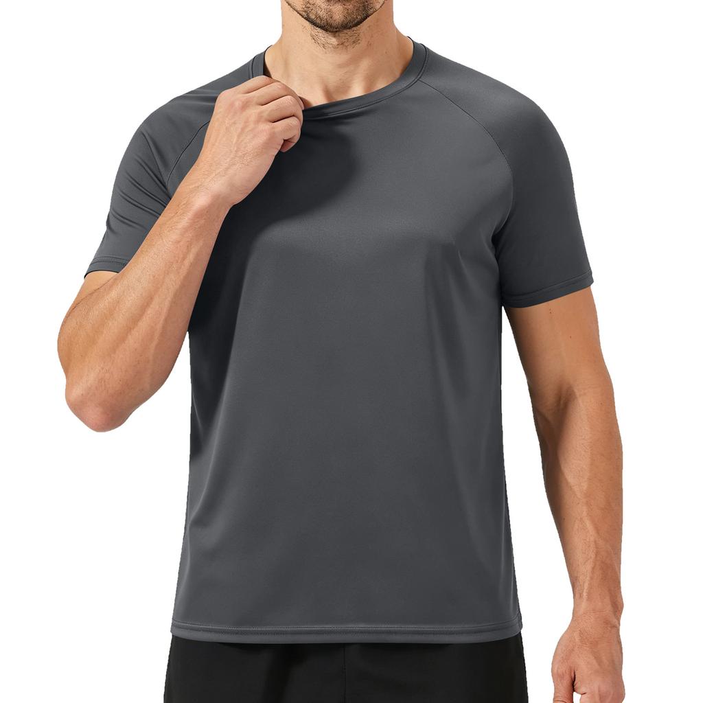 Men's Summer Round Neck Short Sleeved Men's Fitness Sports Short Sleeved
