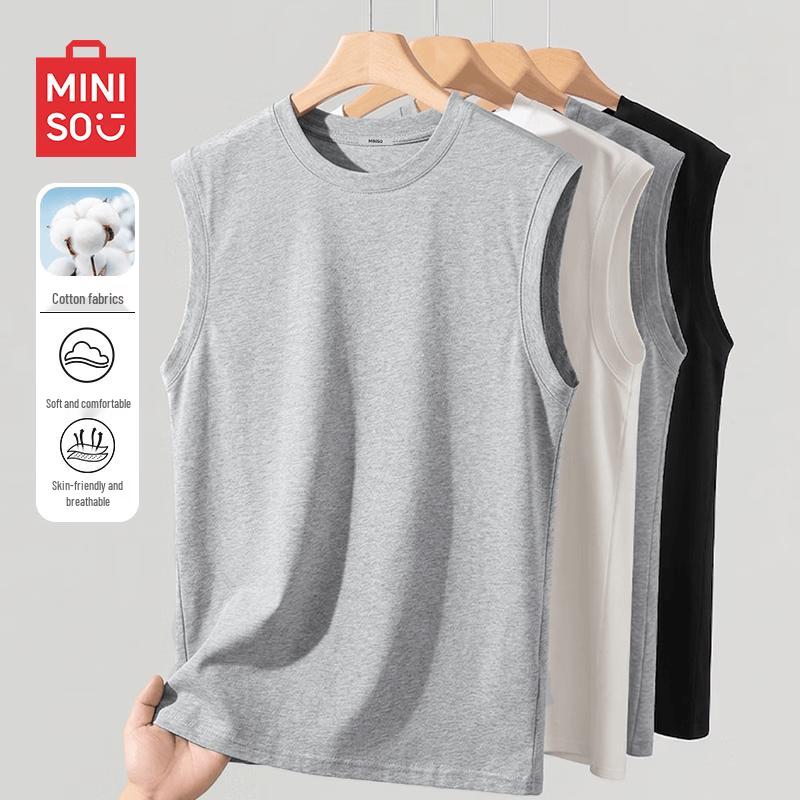 MINISO Men's American Retro Sleeveless T-Shirt