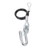 Trailer Safety Towing Cable With S Hook 3500lbs Load Bearing 27.6in Maximum Extension Length Spring Towing Rope For RV