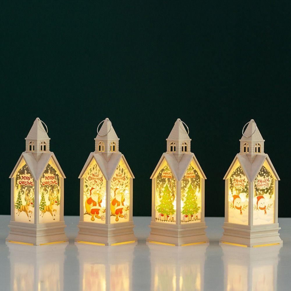 Christmas tree Christmas Santa Lantern LED Snowman Hanging Lanterns Christmas Wind Lantern Home