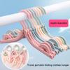 1pcs Portable Folding Clothes Hanger for Business Travel and Student Dormitory Multi Functional Retractable Clothes Hanger