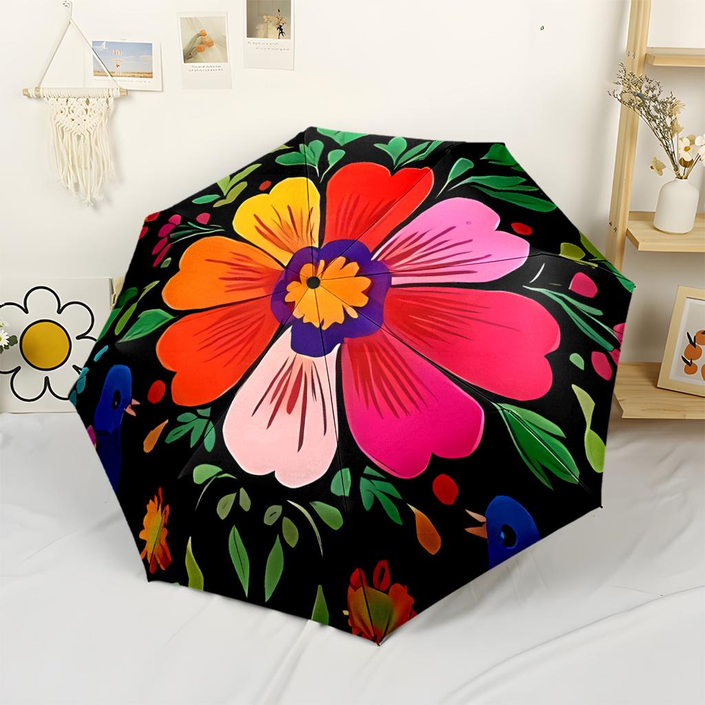 Colorful Daisy Pattern Design 8 Ribs Compact Design Perfect for Outdoor Adventures Outdoor Accessory