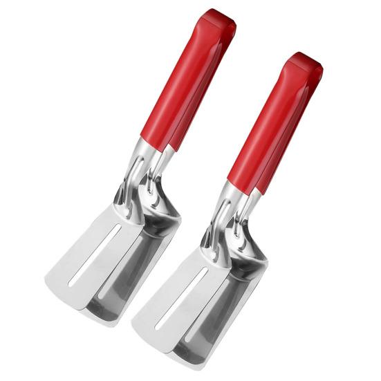 Stainless Steel BBQ Spatula Tongs with Non-Slip Grip Heat-Resistant Grilling Turner for Burgers Fish Pancakes Multi-Purpose Cooking Utensil